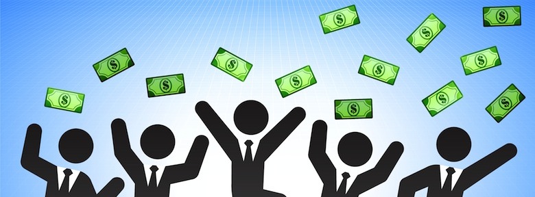 businessmen with money