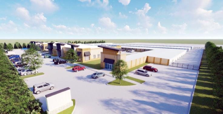Overhead View of Storage Unit Auction Facility