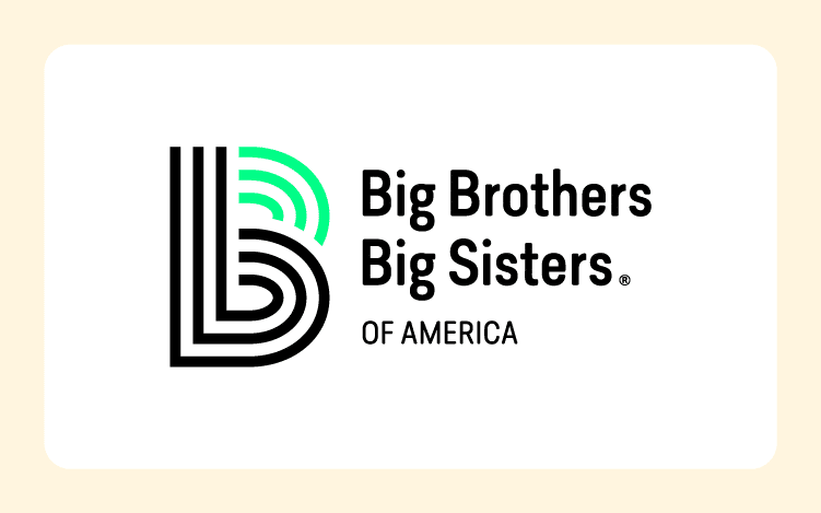 Big Brothers Big Sisters logo, featuring a stylized letter 