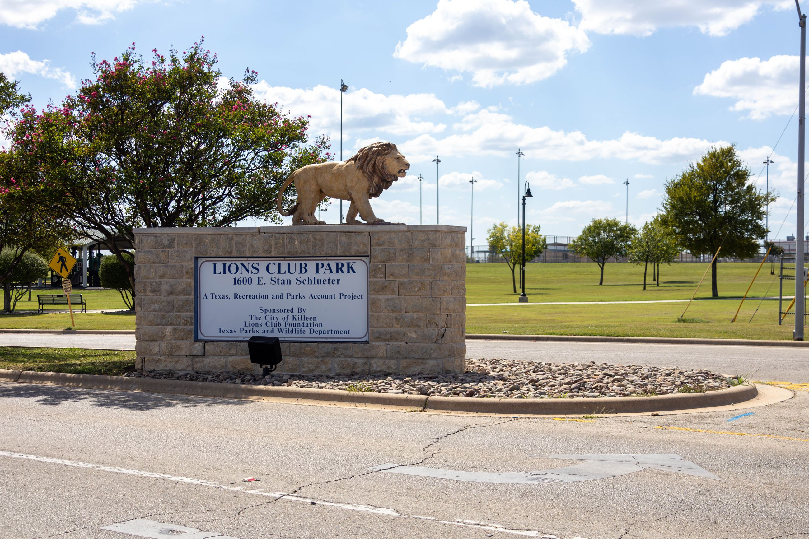 Entrance to Lions' Club Park near Saegert Ranch