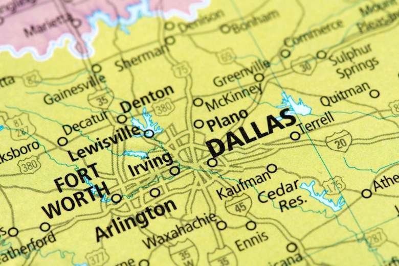 Dallas-Fort Worth map