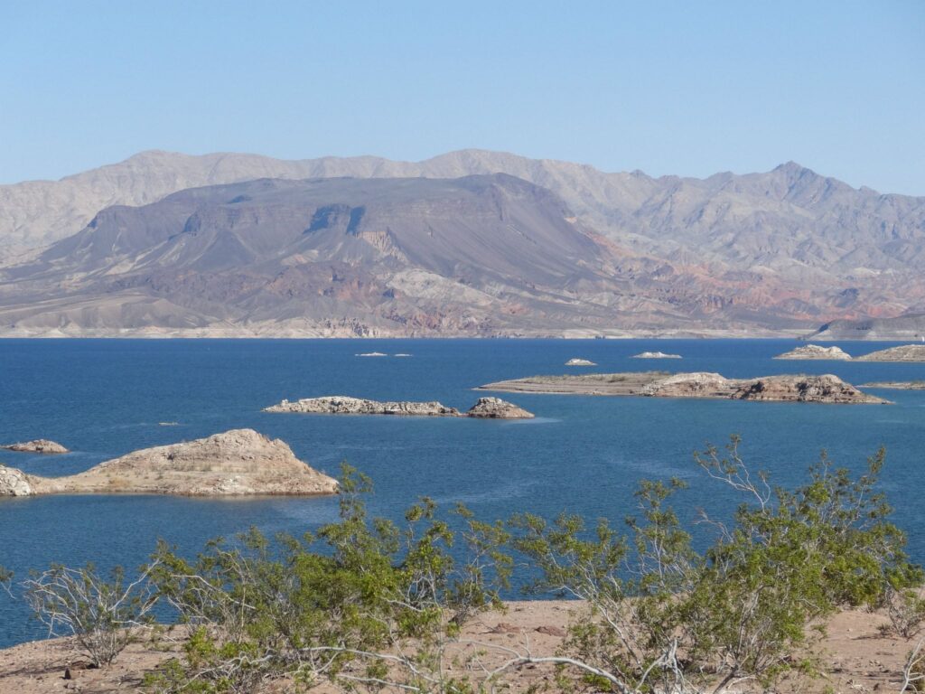 Caption: Lake Mead is just 20 minutes outside Vegas. It’s a great place to go kayaking or swimming. Credit: Reannon Muth.