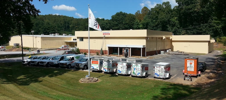 U-Haul acquired the vacant warehouse in Asheville, NC in June, it is adding 900 self-storage units.